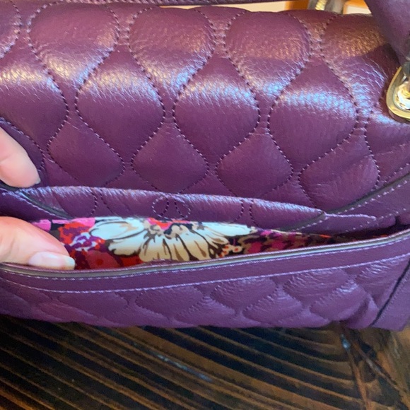 NWT Vera Bradley Quilted Stella Satchel Aubergine - Picture 9 of 17